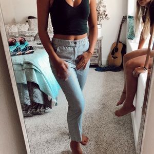 hollister co. stripped crop pants